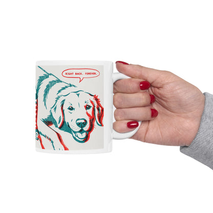 Golden Retriever ceramic coffee mug, 11oz and 15oz two-colour print style Golden gift - view 14