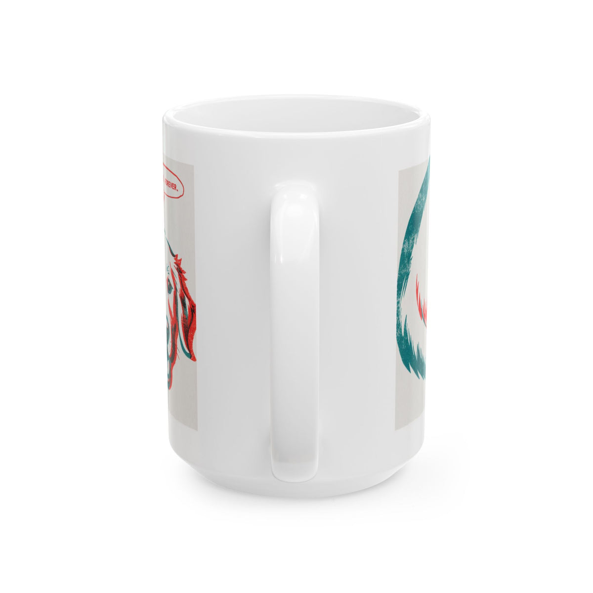 Golden Retriever ceramic coffee mug, 11oz and 15oz two-colour print style Golden gift - view 15