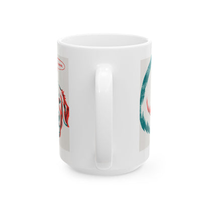 Golden Retriever ceramic coffee mug, 11oz and 15oz two-colour print style Golden gift - view 15