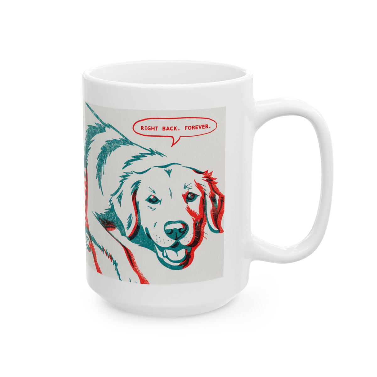 Golden Retriever ceramic coffee mug, 11oz and 15oz two-colour print style Golden gift - view 17