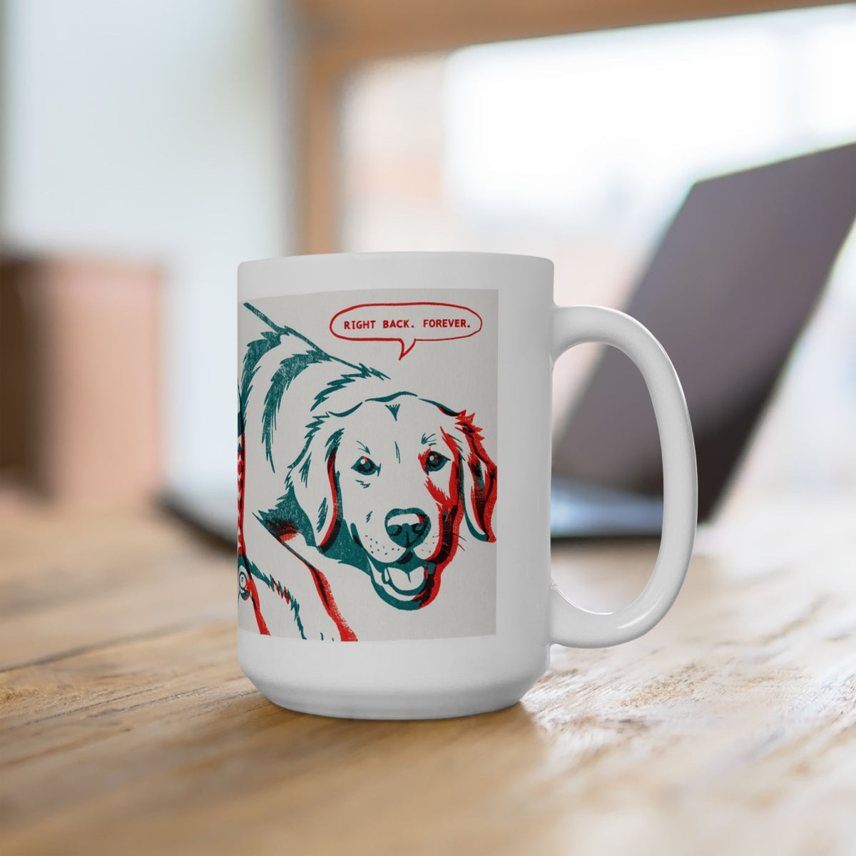 Golden Retriever ceramic coffee mug, 11oz and 15oz two-colour print style Golden gift - view 18
