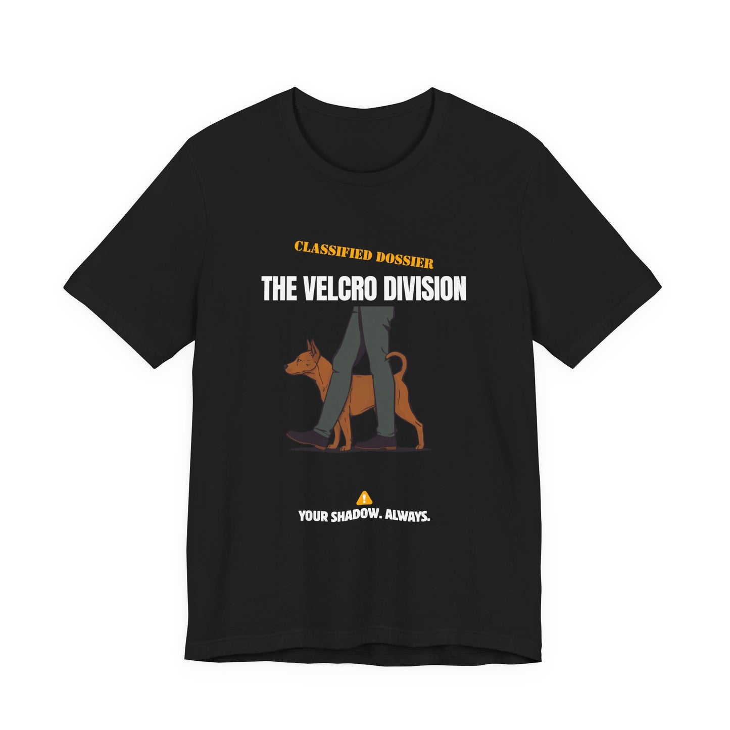 Velcro Division dog t-shirt back view