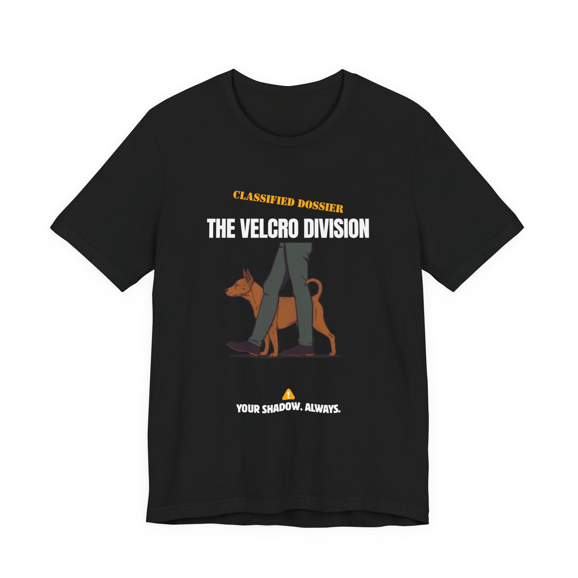 Velcro Division dog t-shirt back view