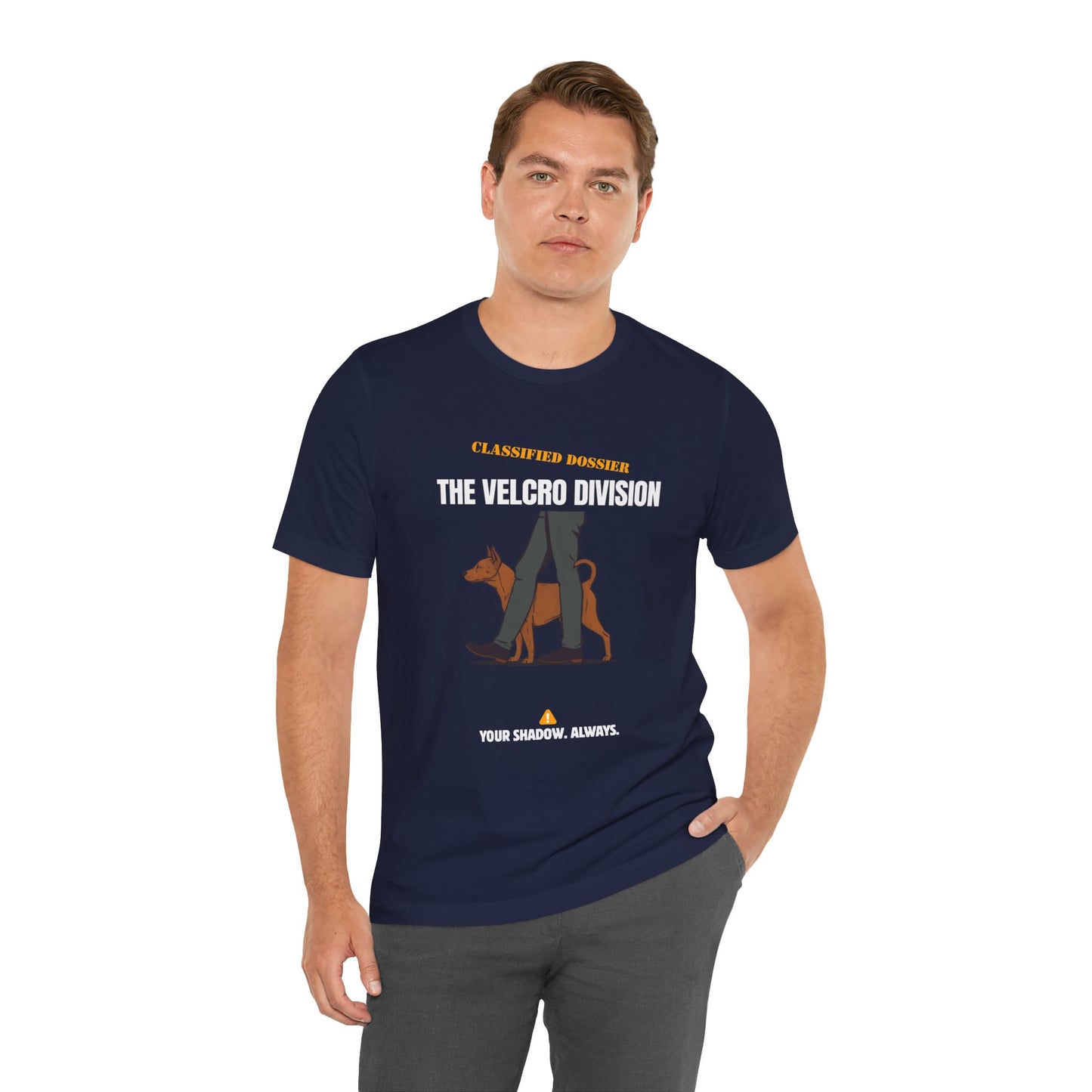 Velcro Division dog t-shirt colour Black Heather