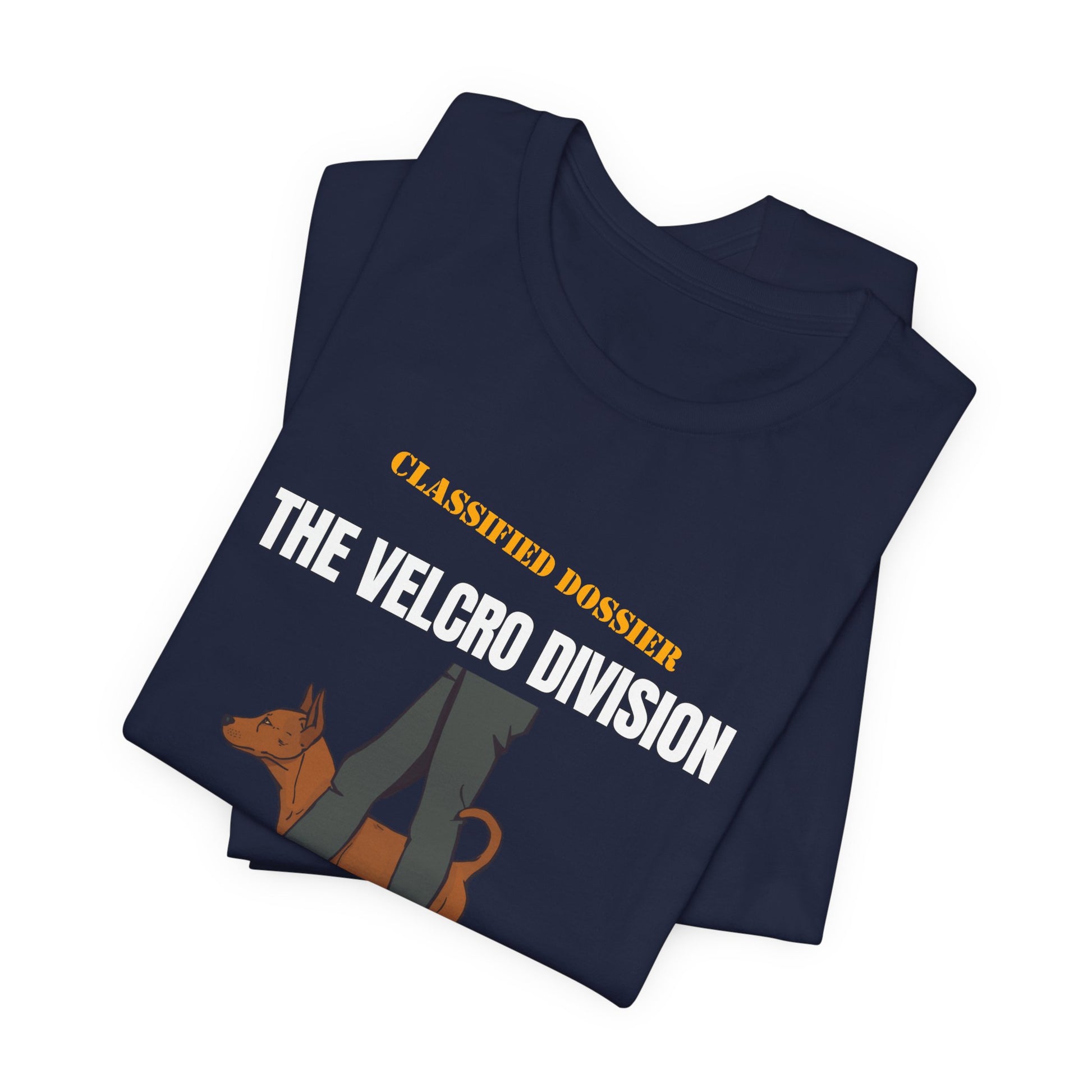 Velcro Division dog t-shirt full length front