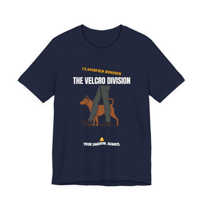 Velcro Division dog t-shirt hem detail
