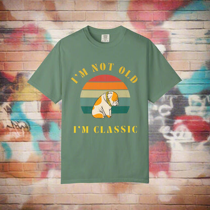 Vintage Dog Classic retro dog t-shirt in Light Green, alternate view