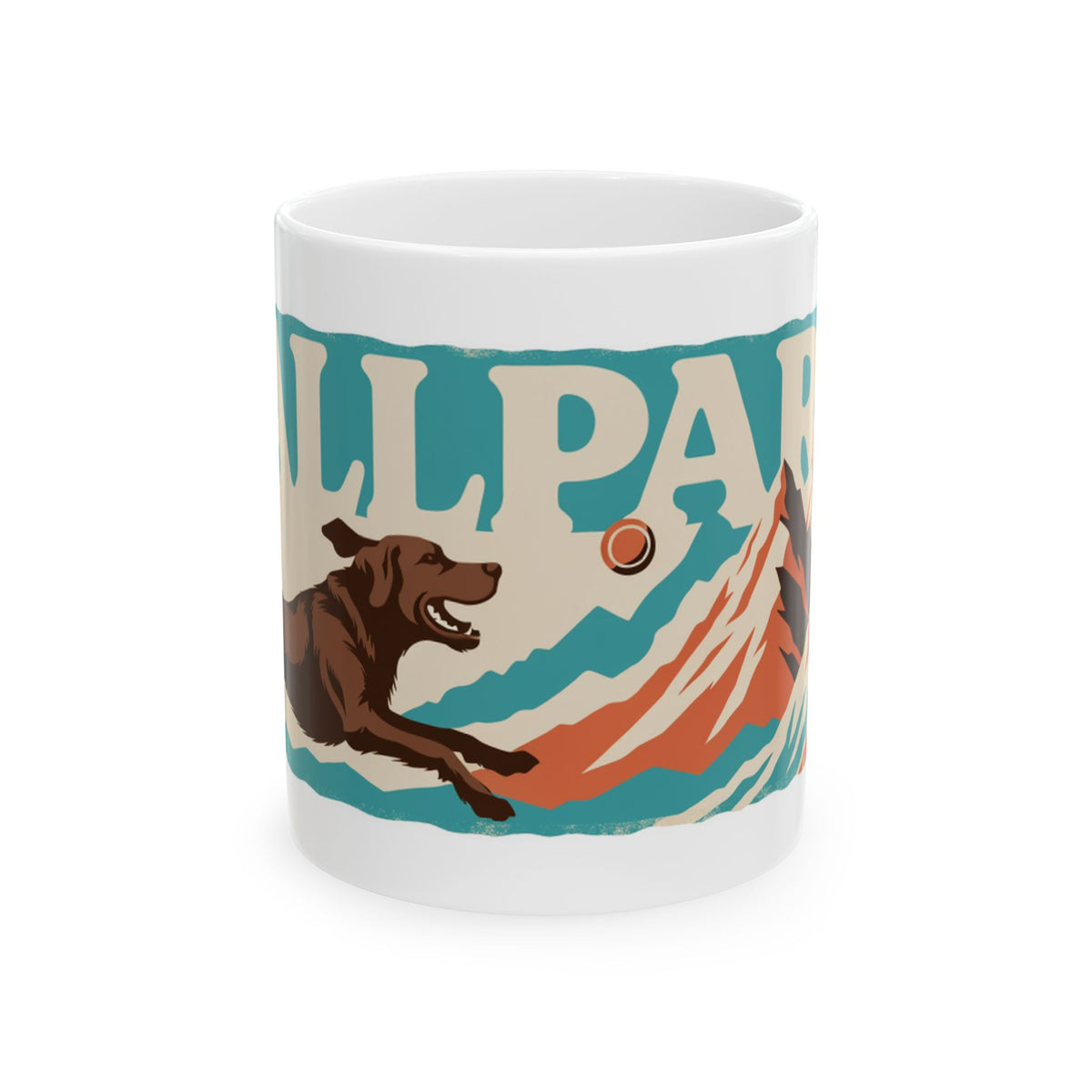 Labrador ceramic coffee mug, 11oz and 15oz vintage poster Lab gift - view 3