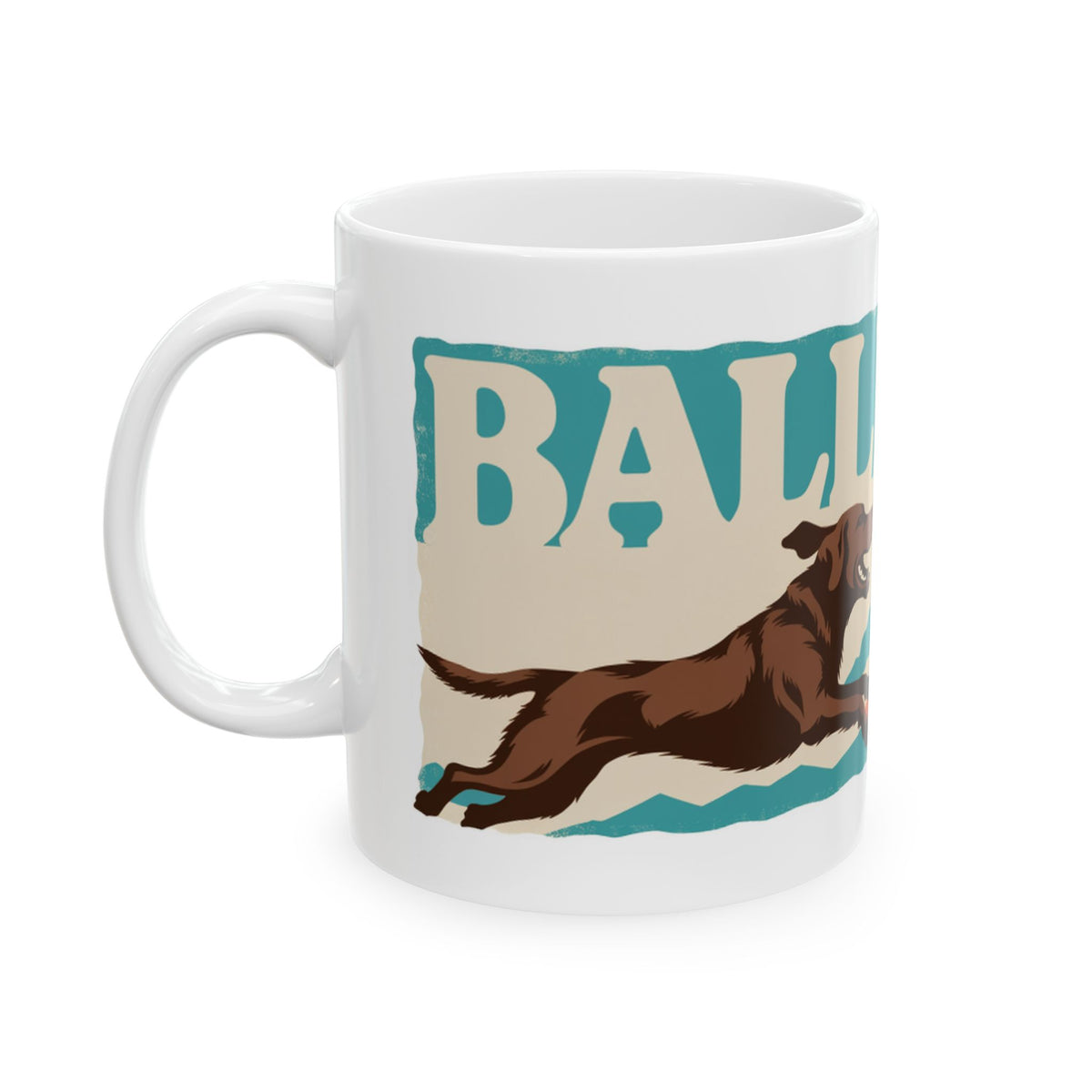 Labrador ceramic coffee mug, 11oz and 15oz vintage poster Lab gift - view 5