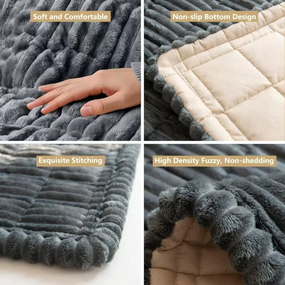 Washable durable flannel pet car bed mat