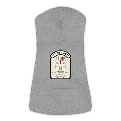 Water Bowl Dog Hoodie in Granite Heather Grey, sizes L-3XL
