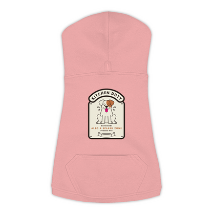 Water Bowl Dog Hoodie in Mauvelous Pink, sizes L-3XL