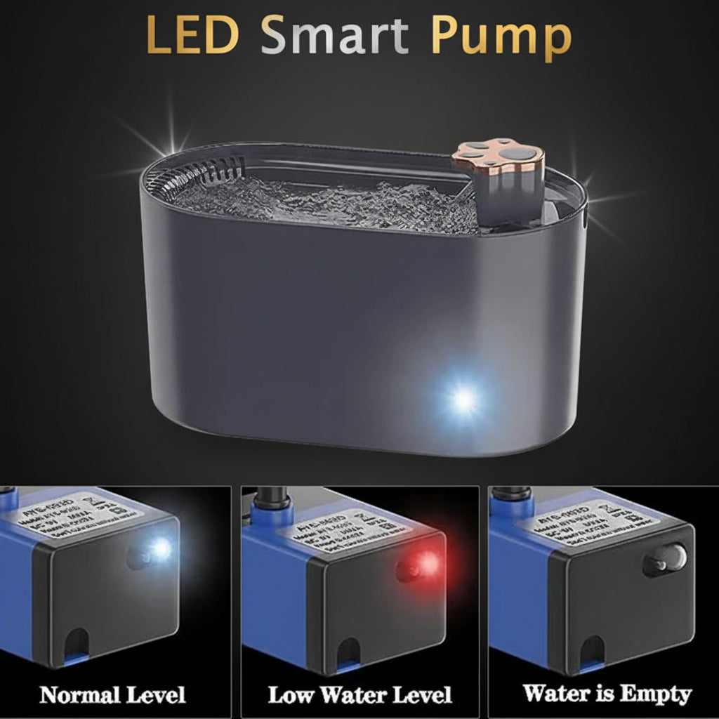 pump led AutoFlow Pet Fountain - Sniff Waggle And Walk