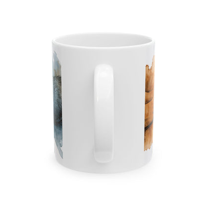Dachshund ceramic coffee mug, 11oz and 15oz watercolour and ink style sausage dog gift - view 4
