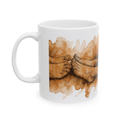 Dachshund ceramic coffee mug, 11oz and 15oz watercolour and ink style sausage dog gift - view 5