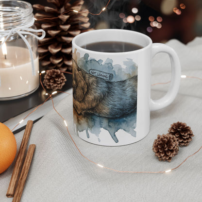 Dachshund ceramic coffee mug, 11oz and 15oz watercolour and ink style sausage dog gift - view 7
