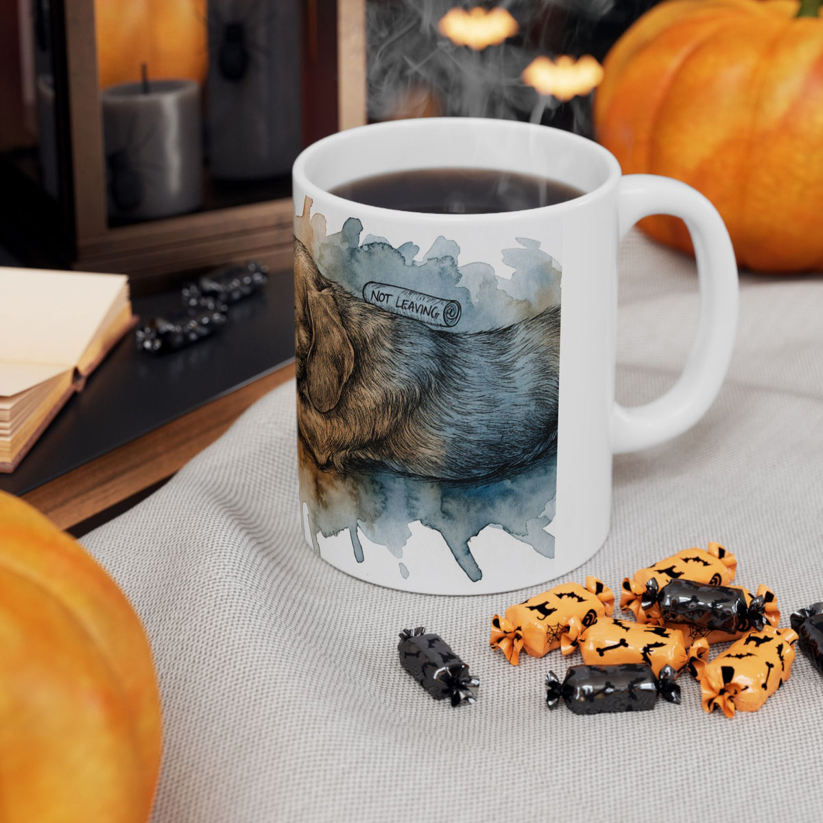 Dachshund ceramic coffee mug, 11oz and 15oz watercolour and ink style sausage dog gift - view 9