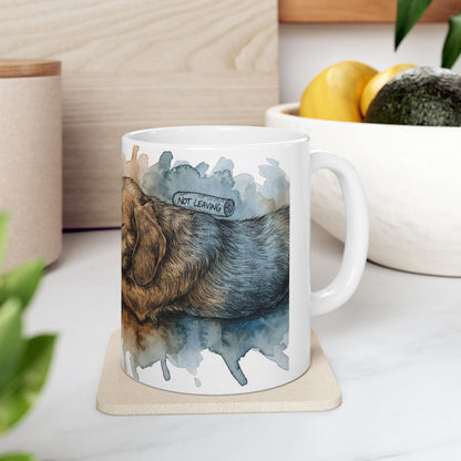 Dachshund ceramic coffee mug, 11oz and 15oz watercolour and ink style sausage dog gift - view 10
