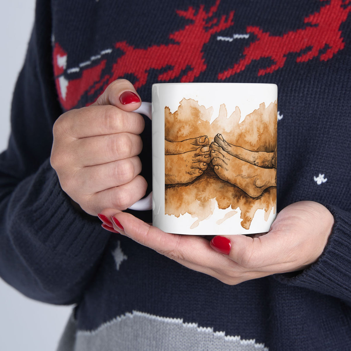 Dachshund ceramic coffee mug, 11oz and 15oz watercolour and ink style sausage dog gift - view 13