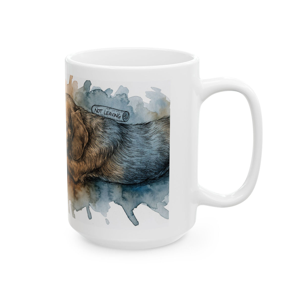 Dachshund ceramic coffee mug, 11oz and 15oz watercolour and ink style sausage dog gift - view 17