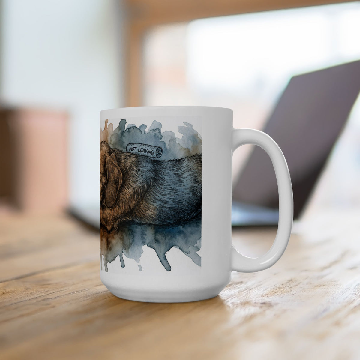 Dachshund ceramic coffee mug, 11oz and 15oz watercolour and ink style sausage dog gift - view 18