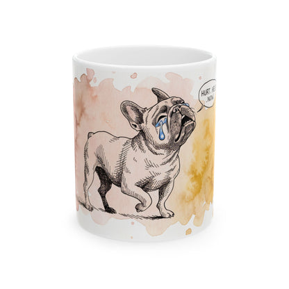 French Bulldog ceramic coffee mug, 11oz and 15oz watercolour and ink style frenchie gift - view 3