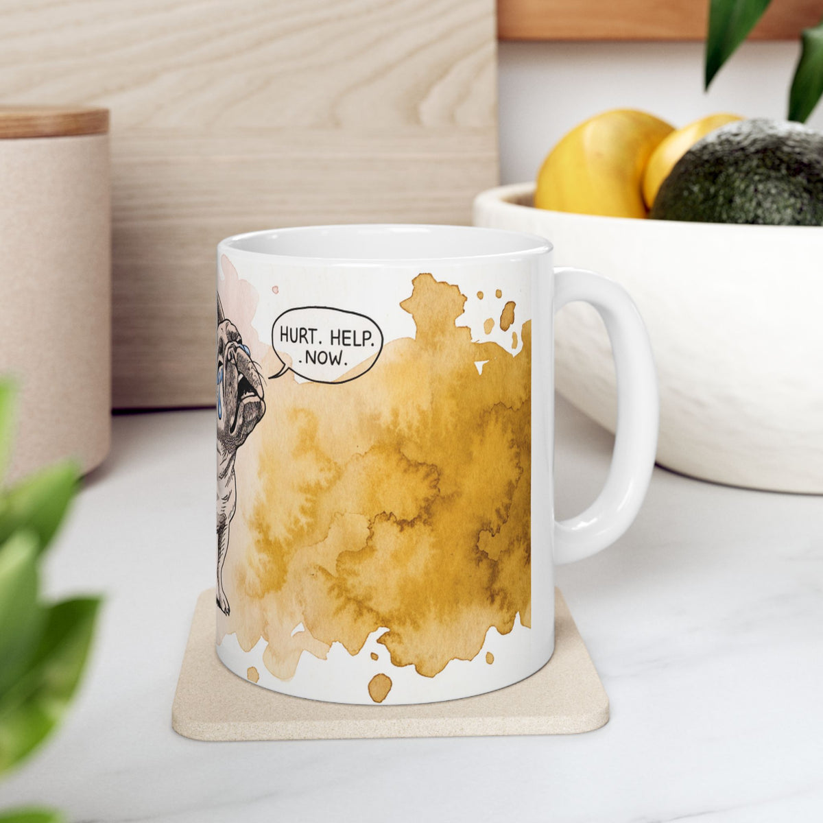 French Bulldog ceramic coffee mug, 11oz and 15oz watercolour and ink style frenchie gift - view 10
