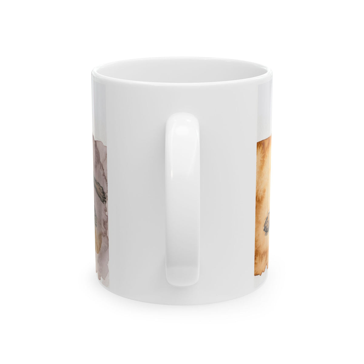 Staffie ceramic coffee mug, 11oz and 15oz watercolour and ink style Staffy gift - view 4
