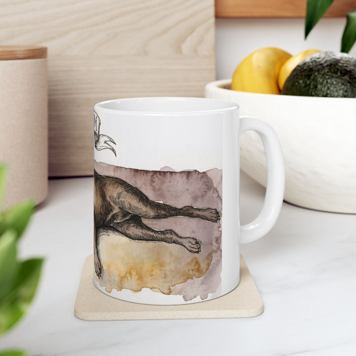 Staffie ceramic coffee mug, 11oz and 15oz watercolour and ink style Staffy gift - view 10