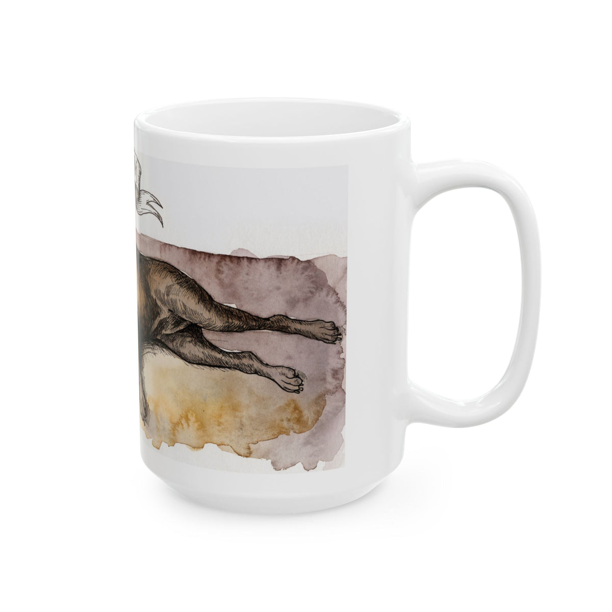 Staffie ceramic coffee mug, 11oz and 15oz watercolour and ink style Staffy gift - view 16