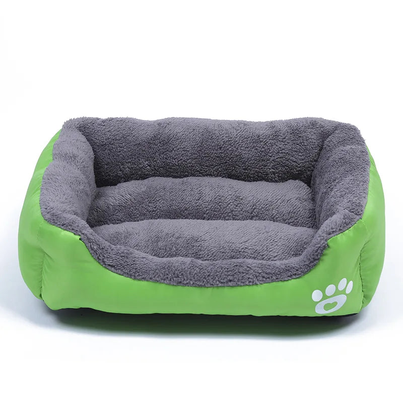 Waterproof eco-friendly pet bed, angled product view — SniffWaggleNWalk