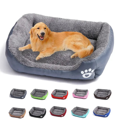 Waterproof eco-friendly pet bed, main product photo, Oxford fabric with fleece top — SniffWaggleNWalk