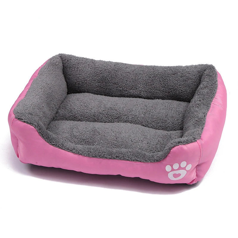 Waterproof eco-friendly pet bed, close-up stitching detail — SniffWaggleNWalk