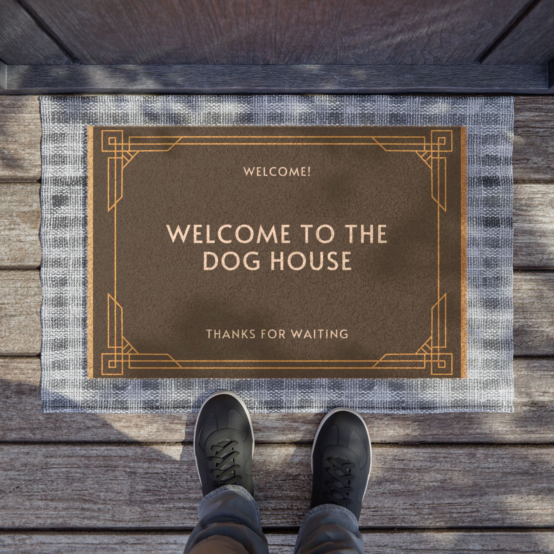 welcome to the dog house funny welcome mat door mat door greet