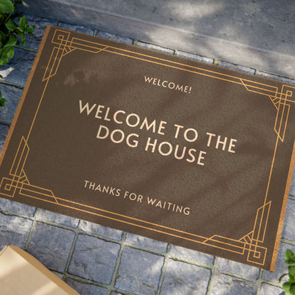 welcome to the dog house funny welcome mat door mat eco friendly 