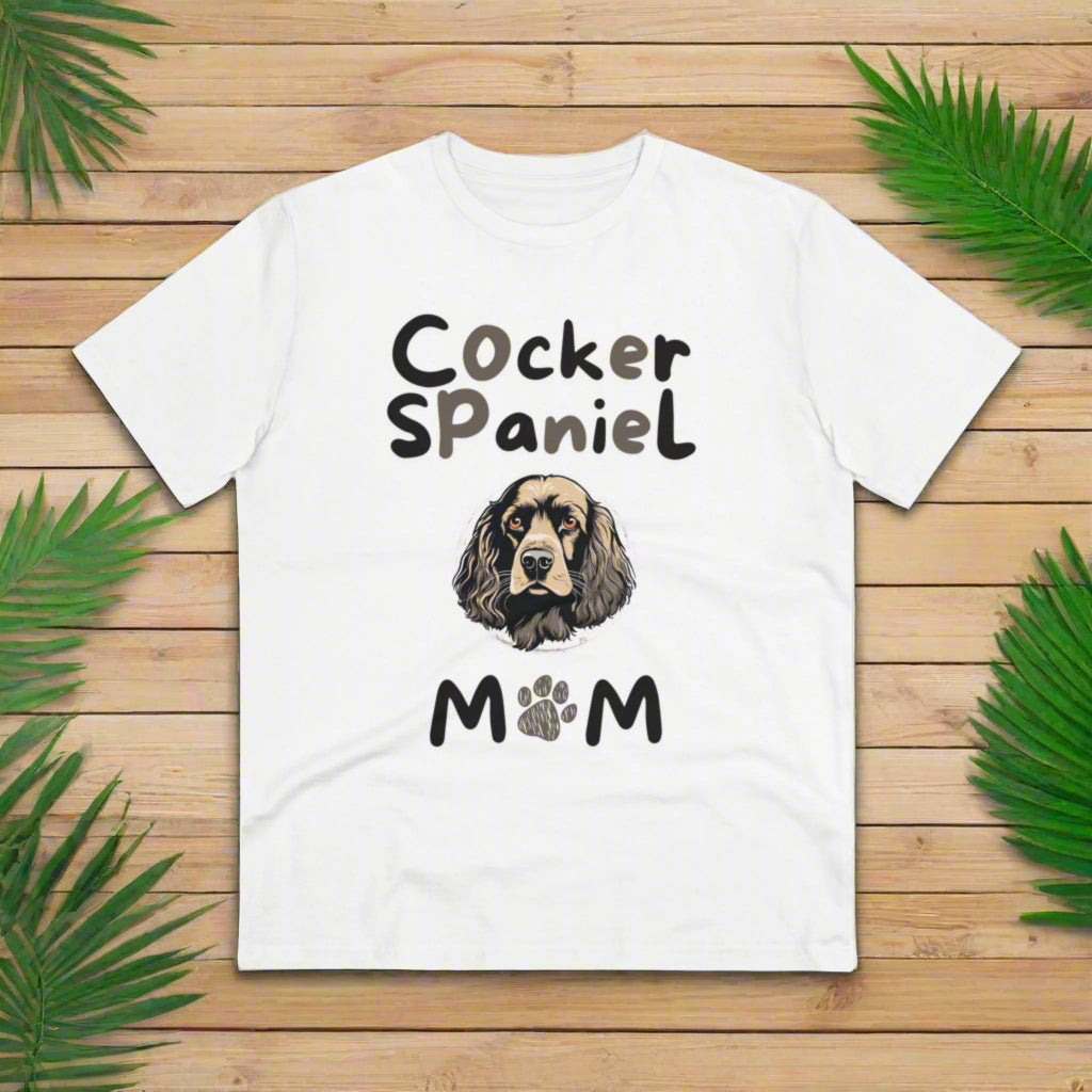 "COCKER SPANIEL MUM" white t-shirt for dog lovers