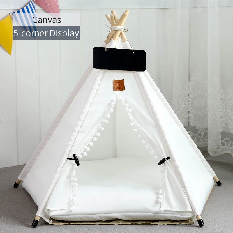 white stylish cat bed