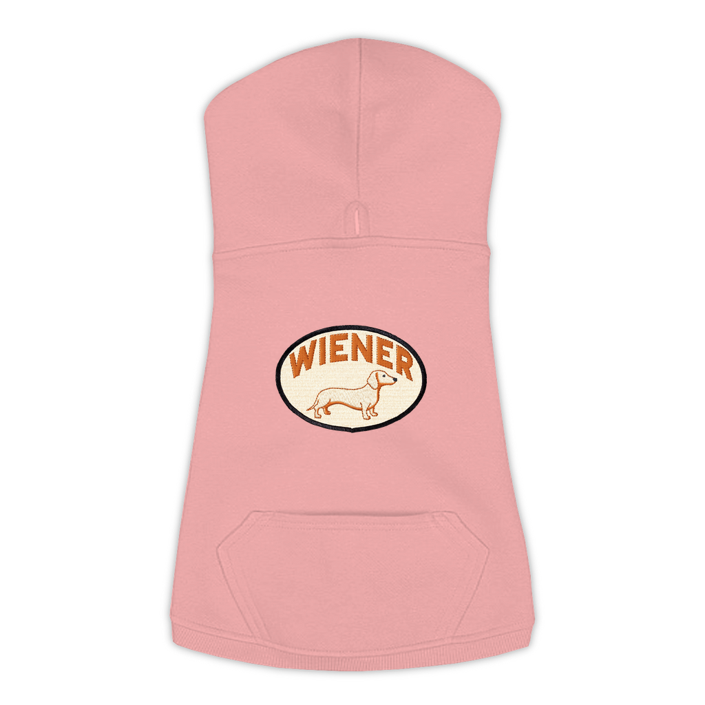 Wiener dog hoodie in Mauvelous, sizes L-3XL