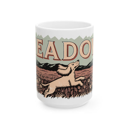 Cocker Spaniel ceramic coffee mug, 11oz and 15oz woodblock cocker gift - view 2