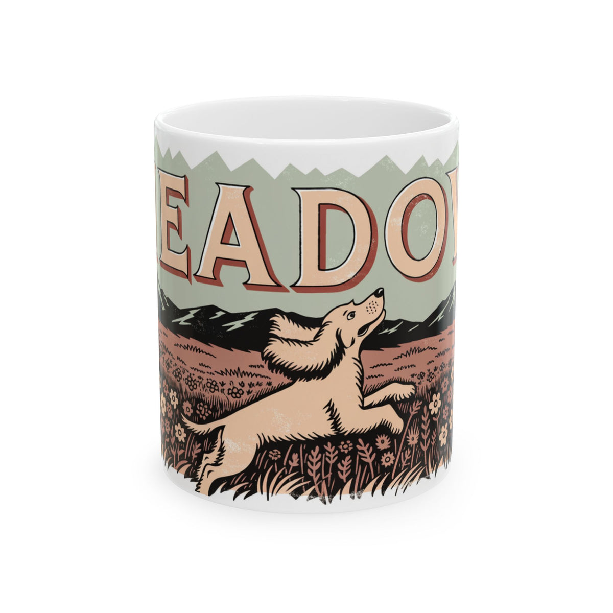 Cocker Spaniel ceramic coffee mug, 11oz and 15oz woodblock cocker gift - view 3