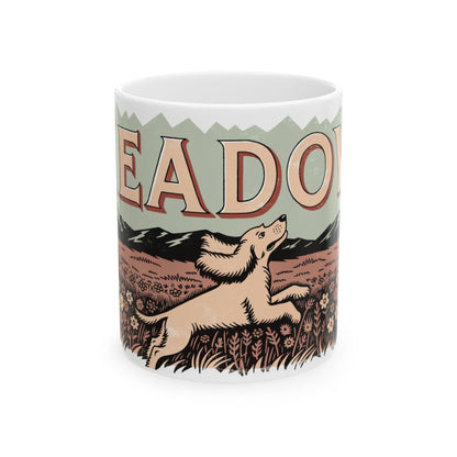 Cocker Spaniel ceramic coffee mug, 11oz and 15oz woodblock cocker gift - view 3