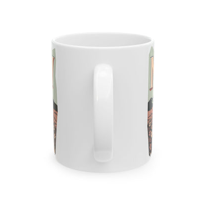 Cocker Spaniel ceramic coffee mug, 11oz and 15oz woodblock cocker gift - view 4