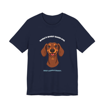 World's Worst Guard Dog T-Shirt — Funny Dachshund Unisex Tee — SniffWaggleNWalk