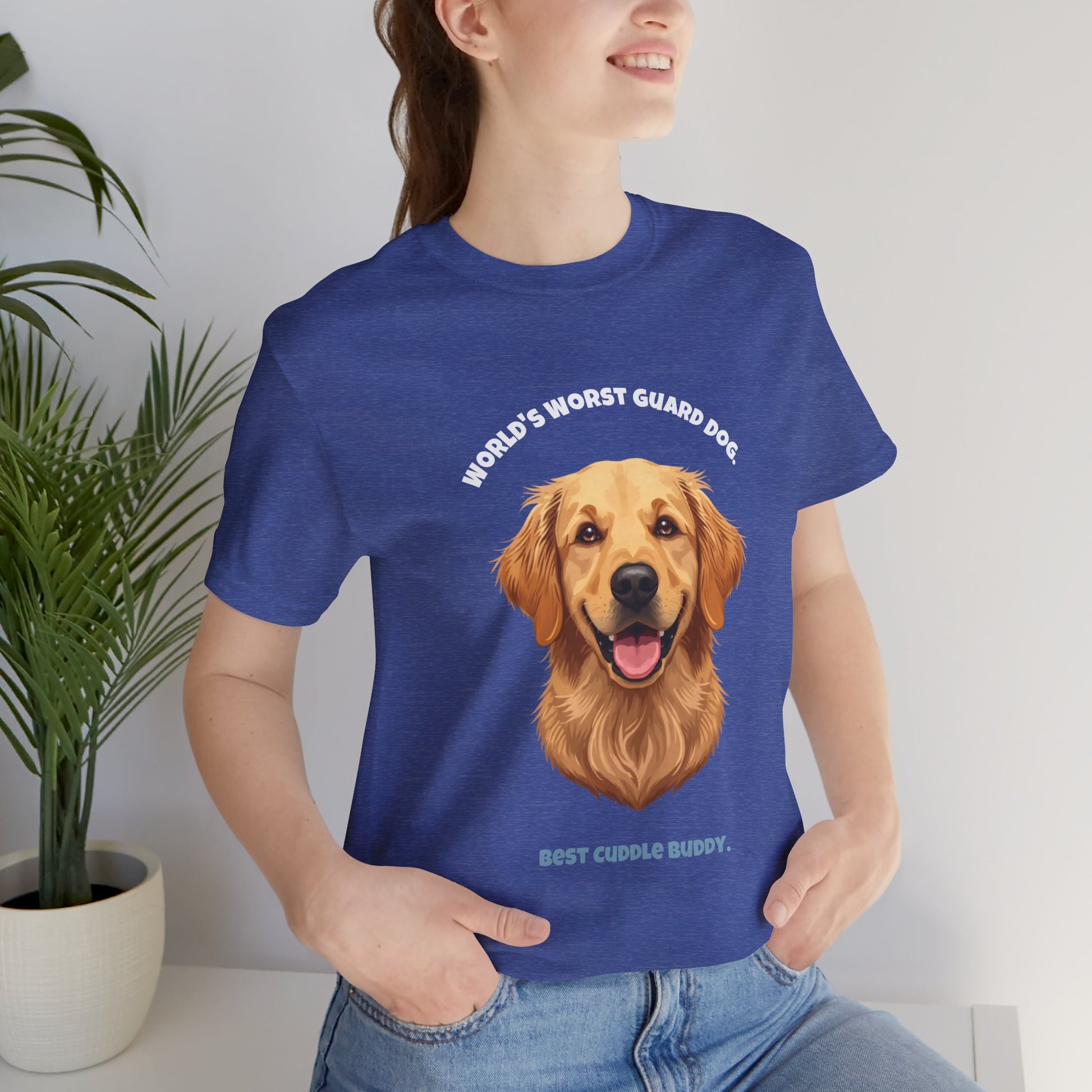 World's Worst Guard Dog T-Shirt — Funny Golden Retriever Unisex Tee — SniffWaggleNWalk