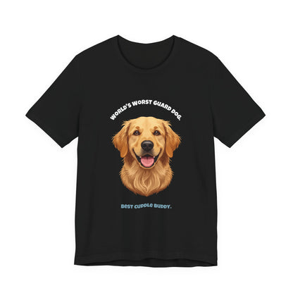 World's Worst Guard Dog T-Shirt — Funny Golden Retriever Unisex Tee — SniffWaggleNWalk