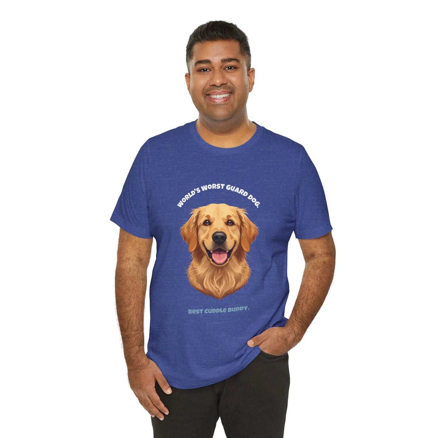 World's Worst Guard Dog T-Shirt — Funny Golden Retriever Unisex Tee — SniffWaggleNWalk