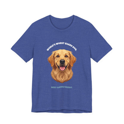 World's Worst Guard Dog T-Shirt — Funny Golden Retriever Unisex Tee — SniffWaggleNWalk