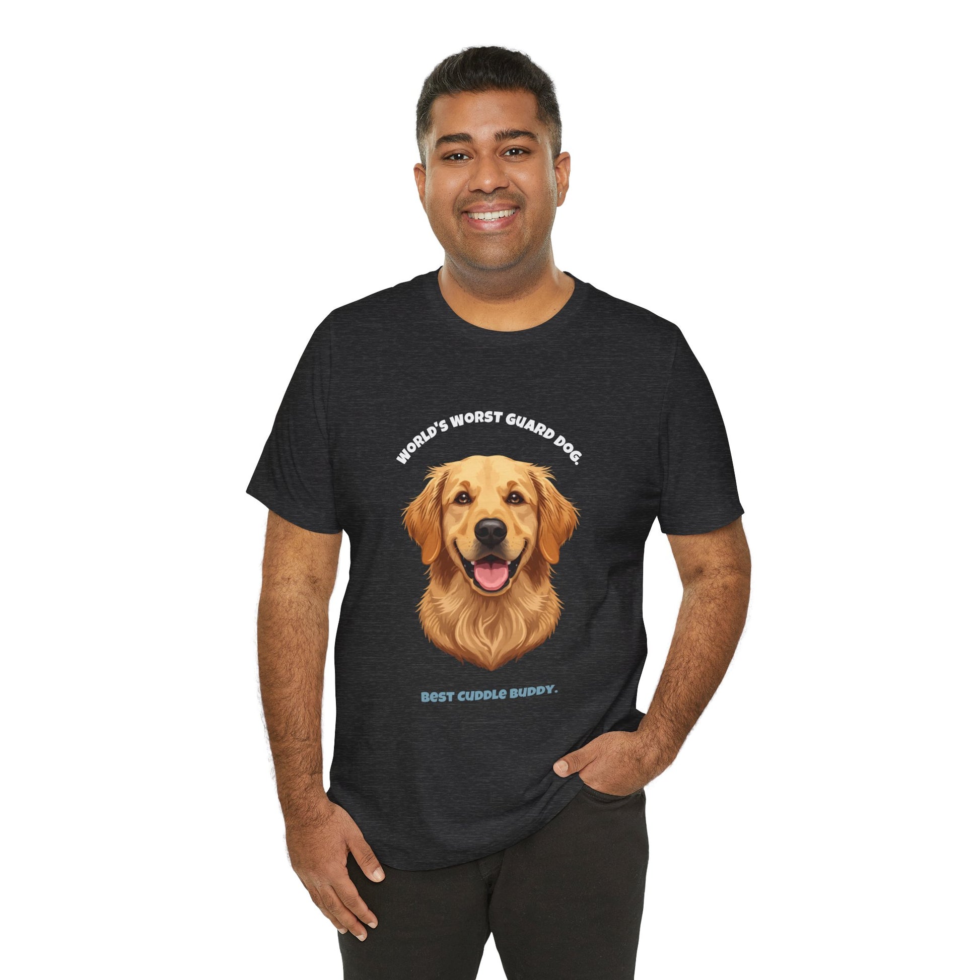 World's Worst Guard Dog T-Shirt — Funny Golden Retriever Unisex Tee — SniffWaggleNWalk