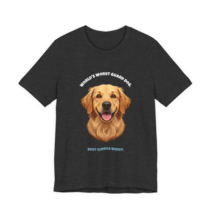 World's Worst Guard Dog T-Shirt — Funny Golden Retriever Unisex Tee — SniffWaggleNWalk
