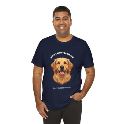 World's Worst Guard Dog T-Shirt — Funny Golden Retriever Unisex Tee — SniffWaggleNWalk